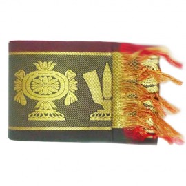 Namo Border Zari Kanduva ( Dark Green )  (Pack of 2)